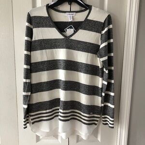 Calvin Klein, S, Womens' Sweater with Shirt Tails, NWT